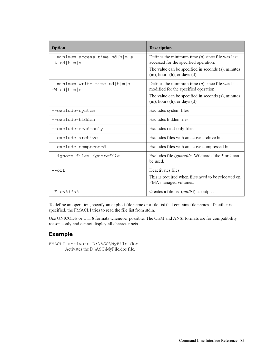 HP File Archiving Software manual Example 