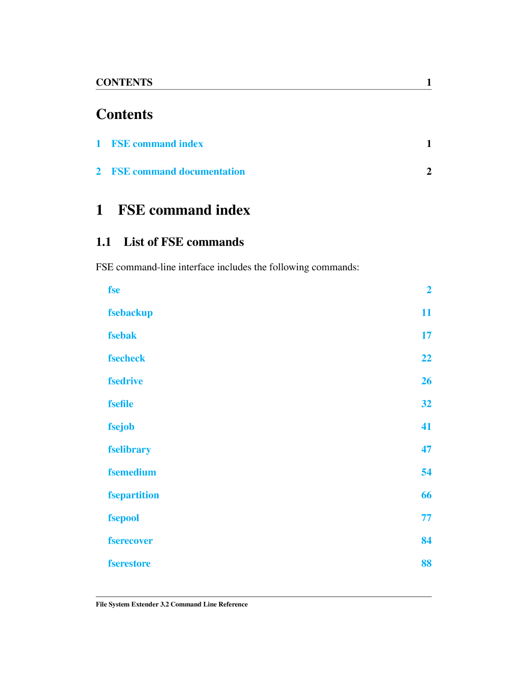 HP File System Extender (FSE) manual Contents 