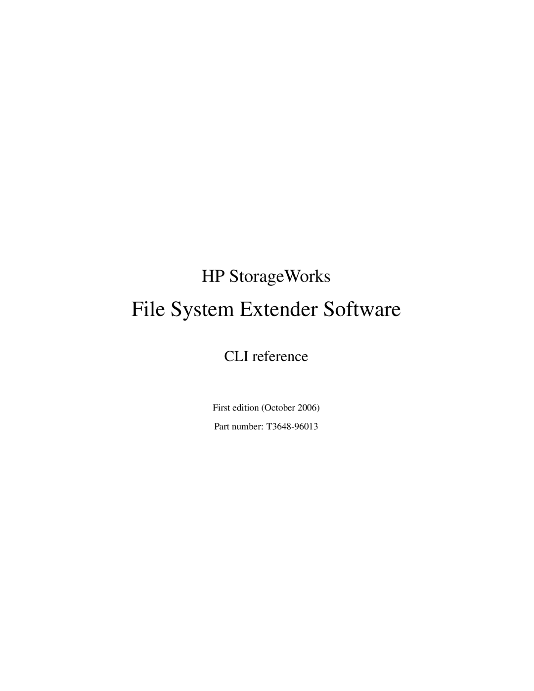 HP File System Extender (FSE) manual File System Extender Software 