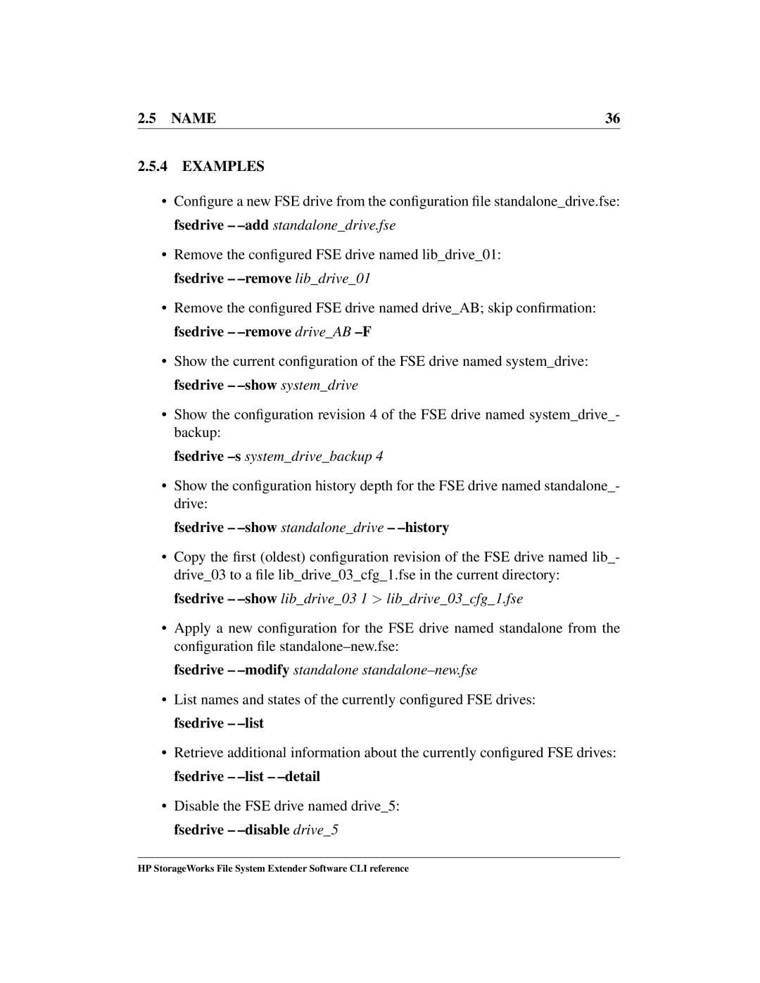 HP File System Extender (FSE) manual Libdrive01, DriveAB -F 