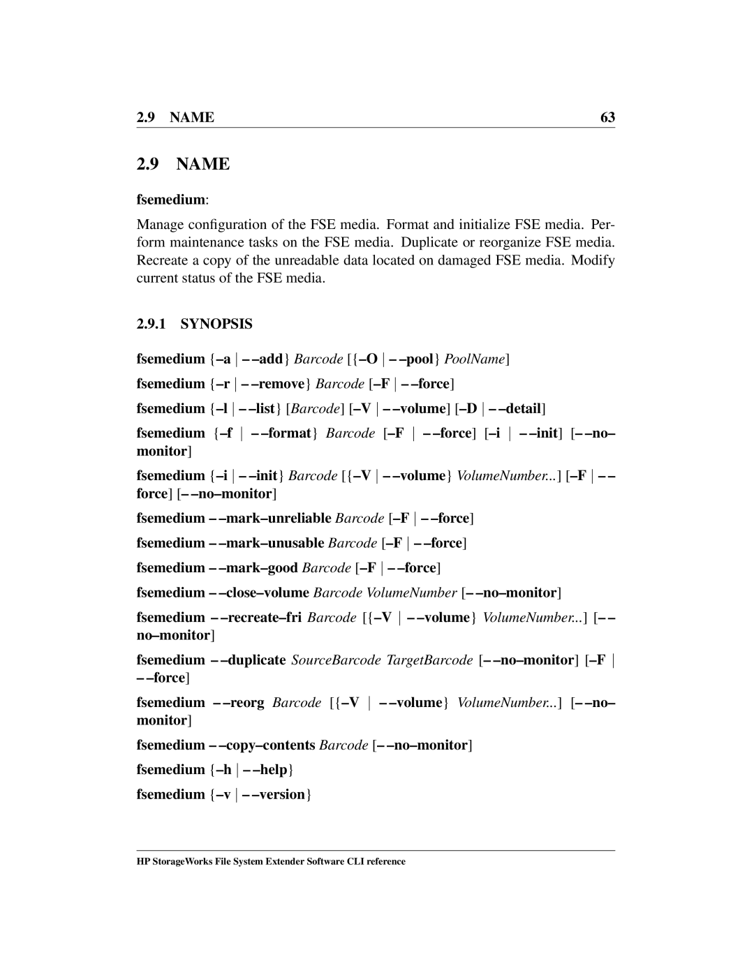 HP File System Extender (FSE) manual Barcode 