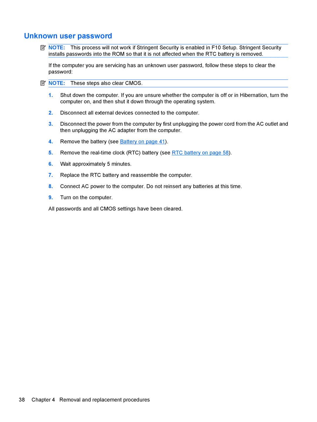 HP FN038UAABA, FN037UAABA manual Unknown user password 