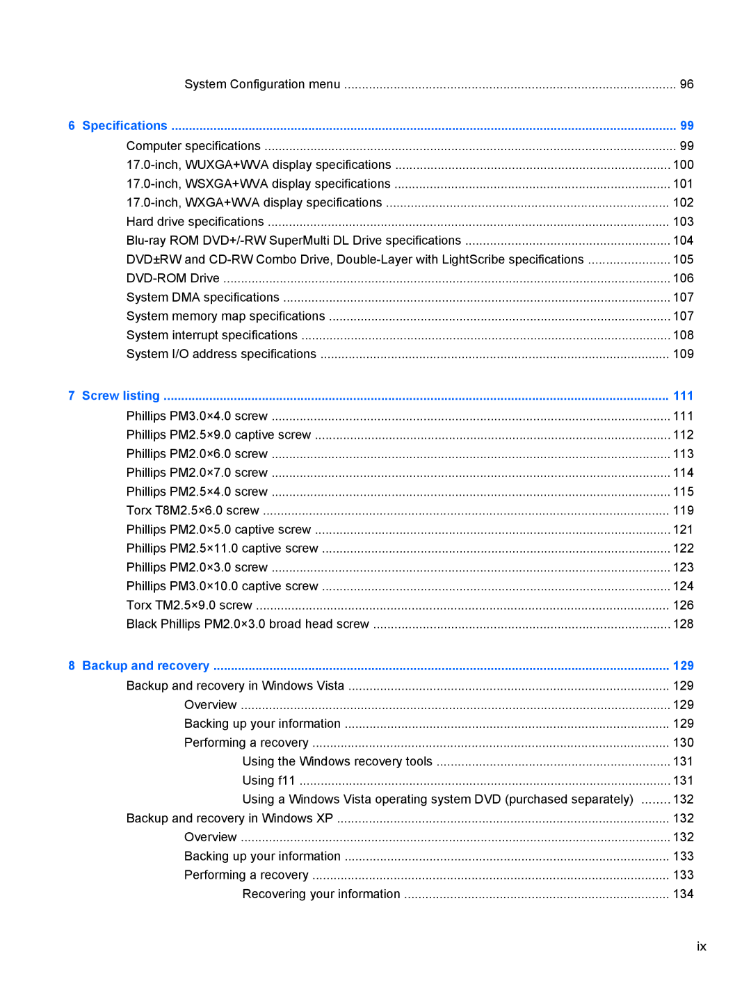 HP FN037UAABA, FN038UAABA manual 111 