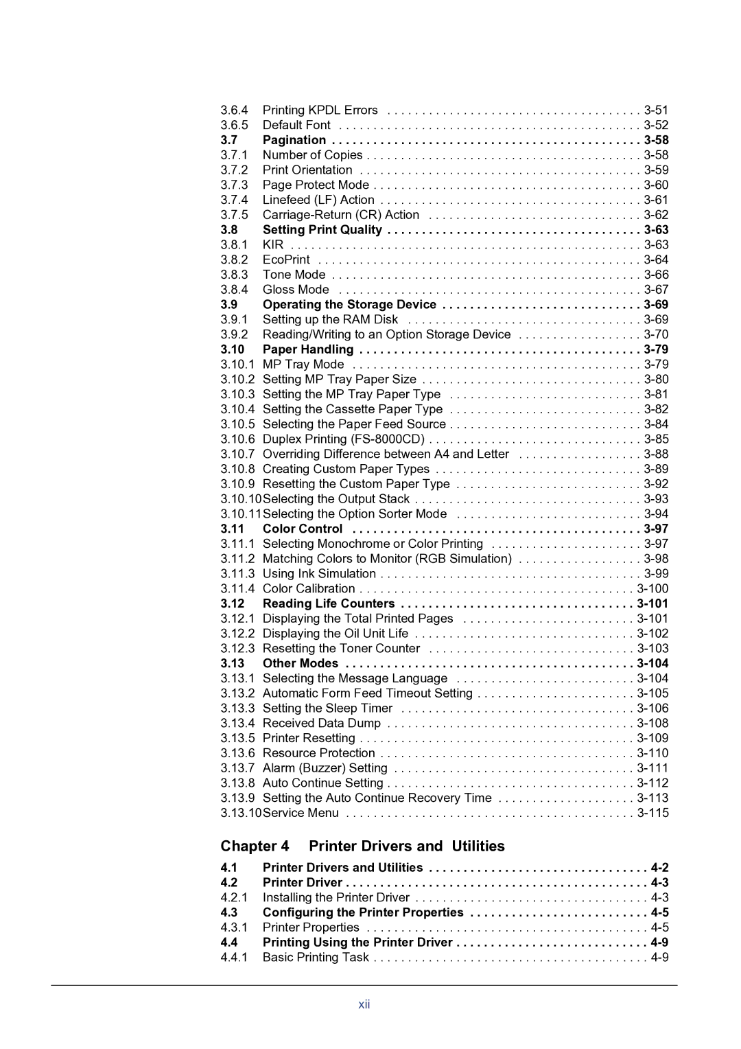 HP FS-8000C manual Printer Drivers and Utilities 