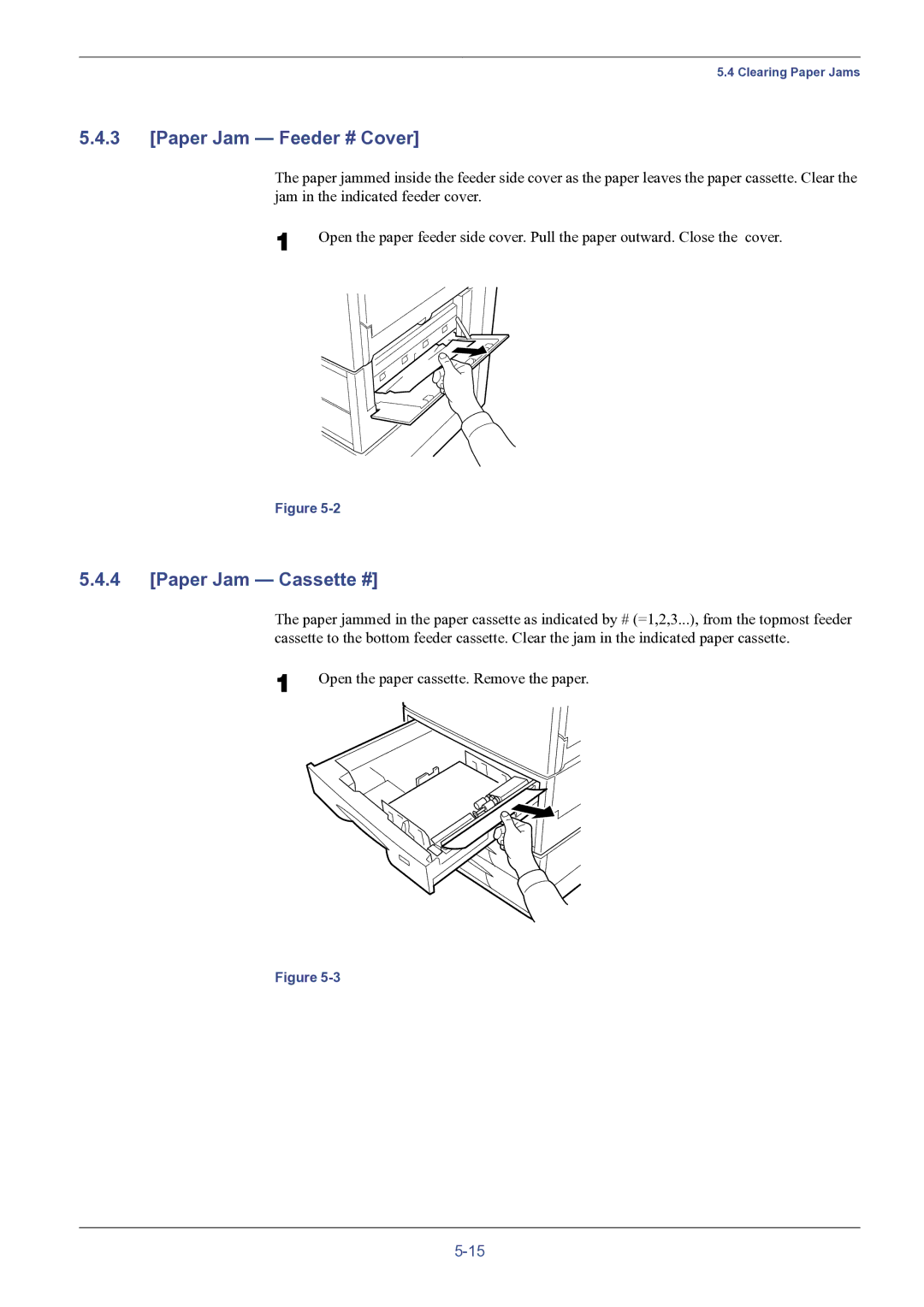 HP FS-8000C manual Paper Jam Feeder # Cover, Paper Jam Cassette # 