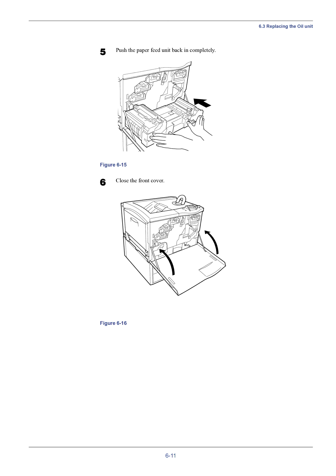 HP FS-8000C manual Push the paper feed unit back in completely 