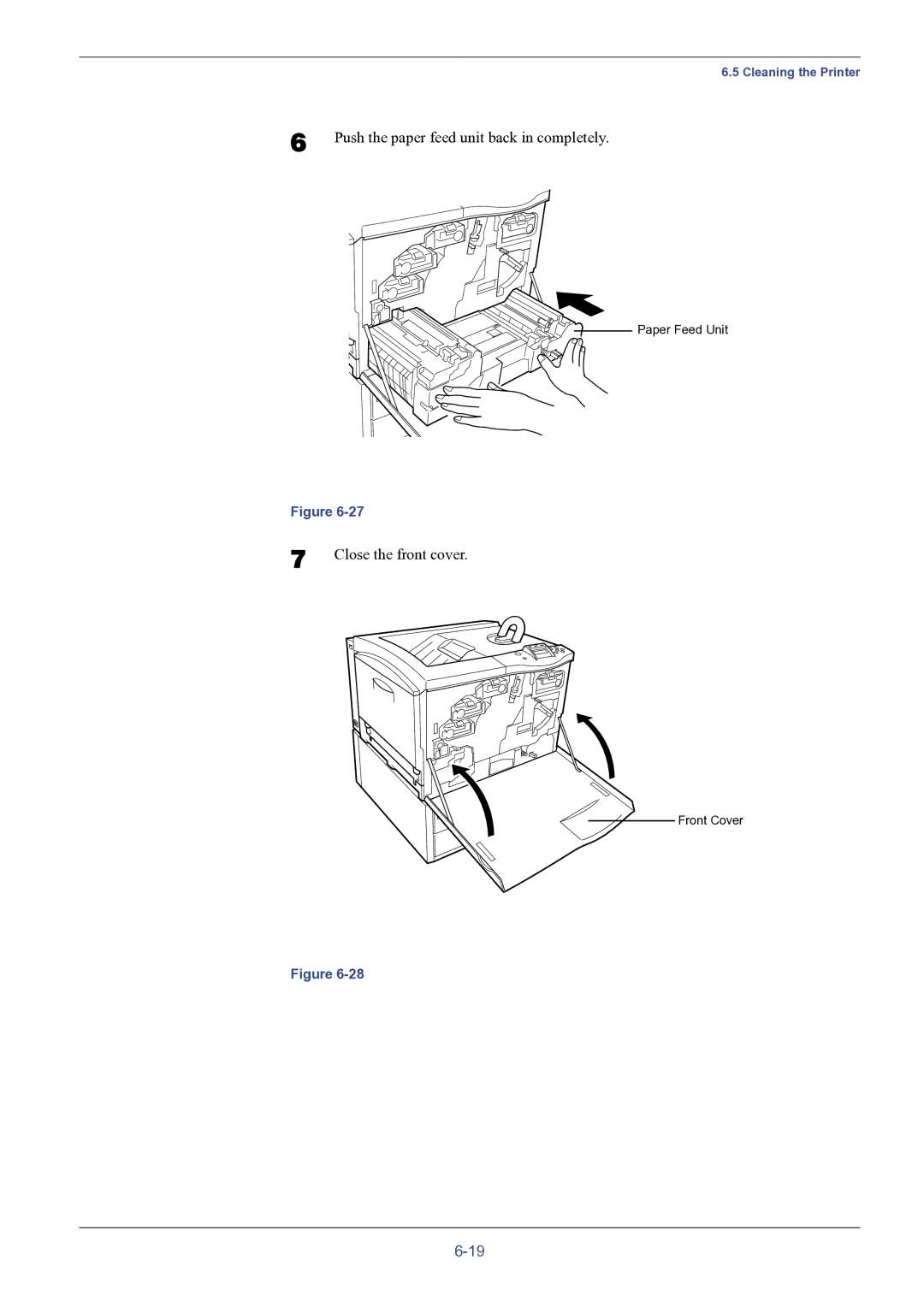 HP FS-8000C manual Close the front cover 