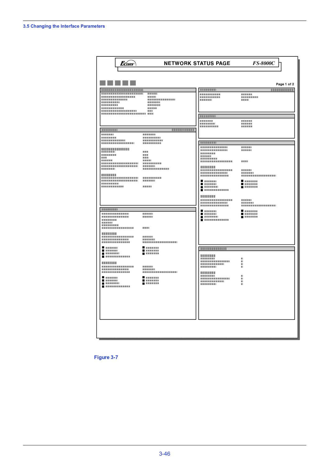 HP FS-8000C manual Network Status 