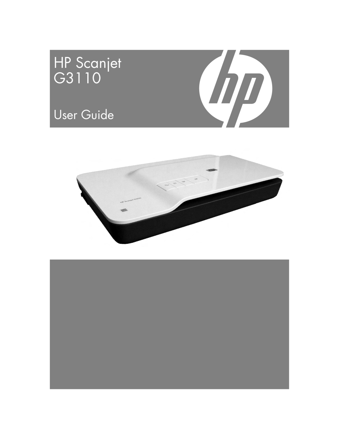 HP G3110 L2698A manual HP Scanjet G3110, User Guide 