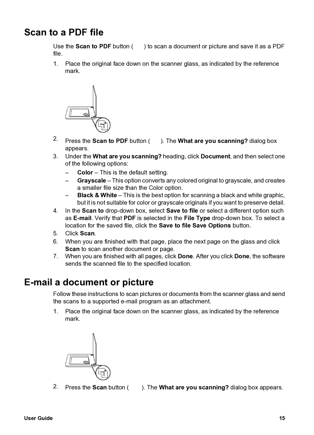 HP G4010 Photo manual Mail a document or picture 