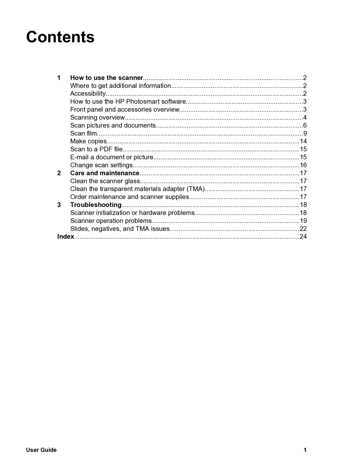 HP G4010 Photo manual Contents 