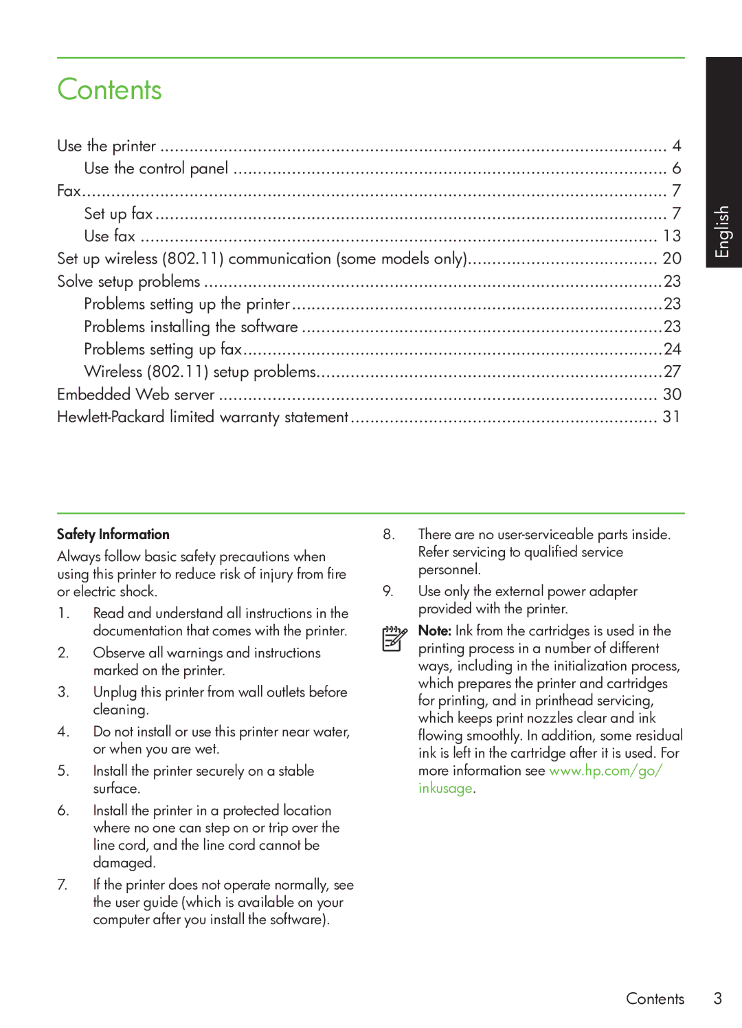 HP G510 manual Contents 