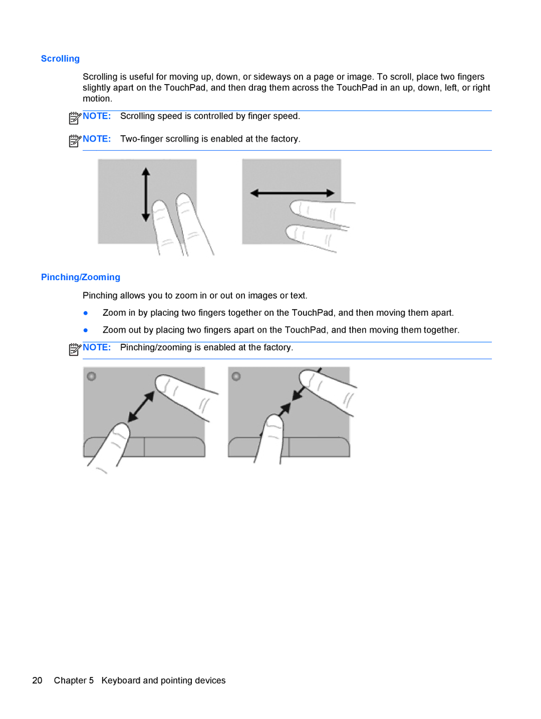 HP g6-1c62us manual Scrolling 