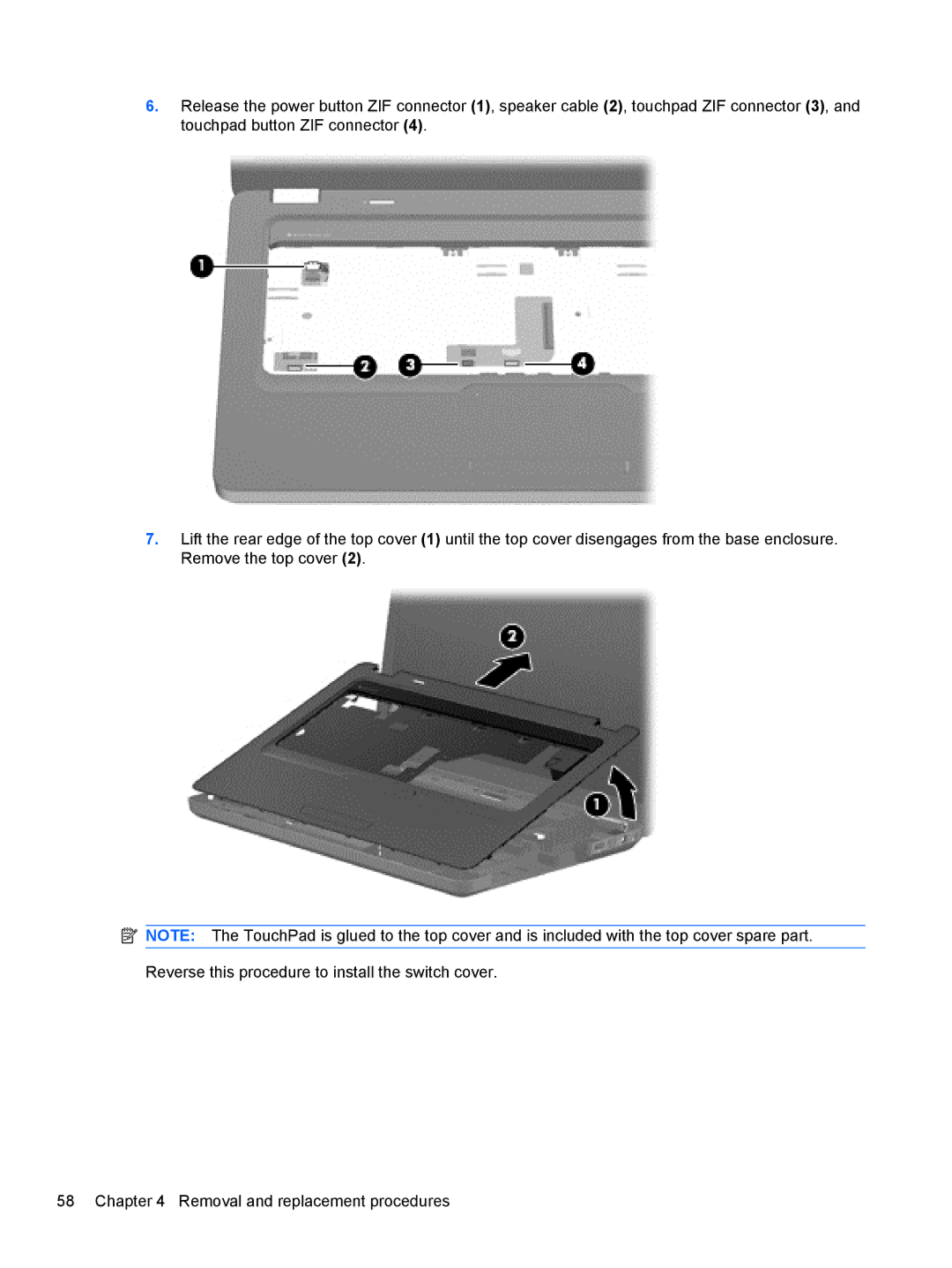 HP G62-100 G62, G62-100 B5A24UA#ABA manual 