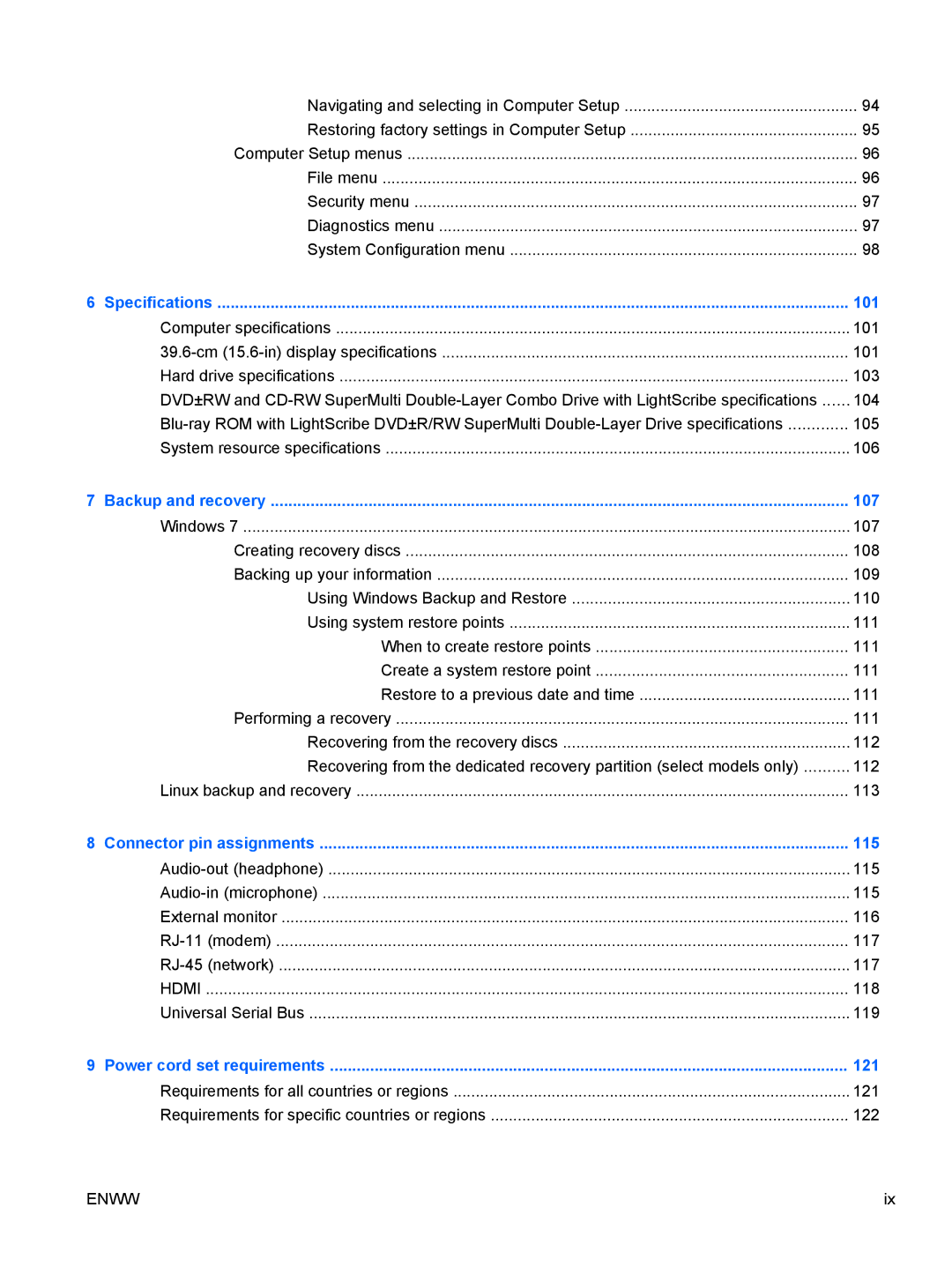 HP G62-222US, CQ62 manual 101 