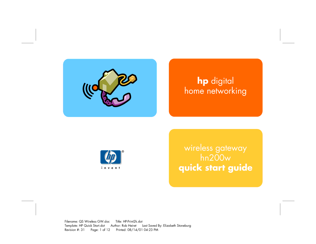 HP Gateway hn200w manual Quick start guide 