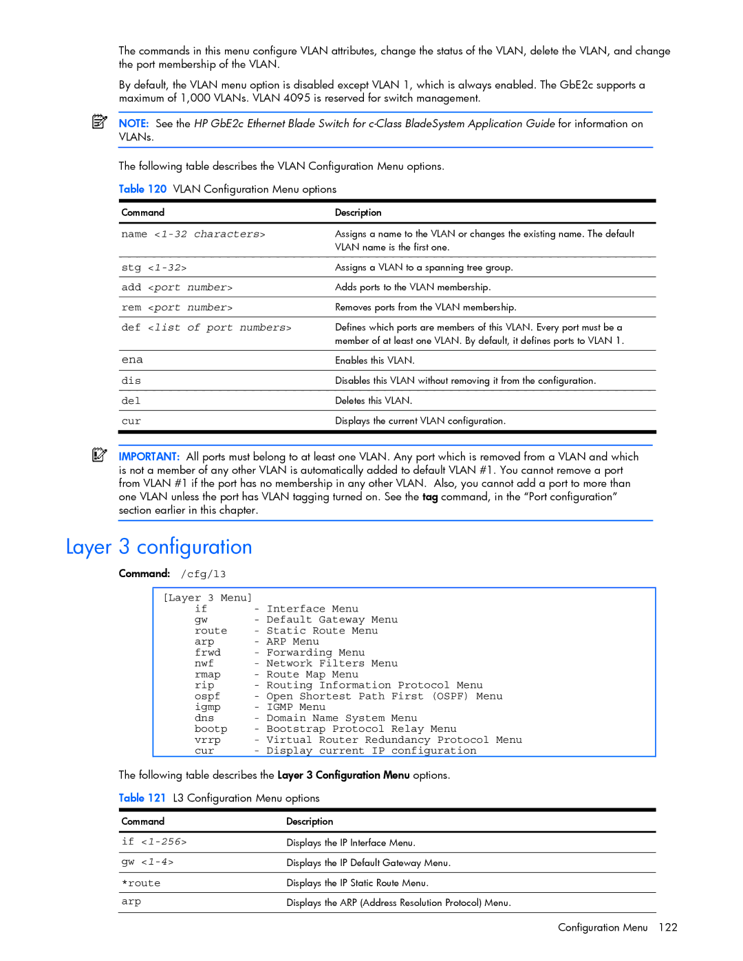 HP GbE2c manual Layer 3 configuration, Def list of port numbers 