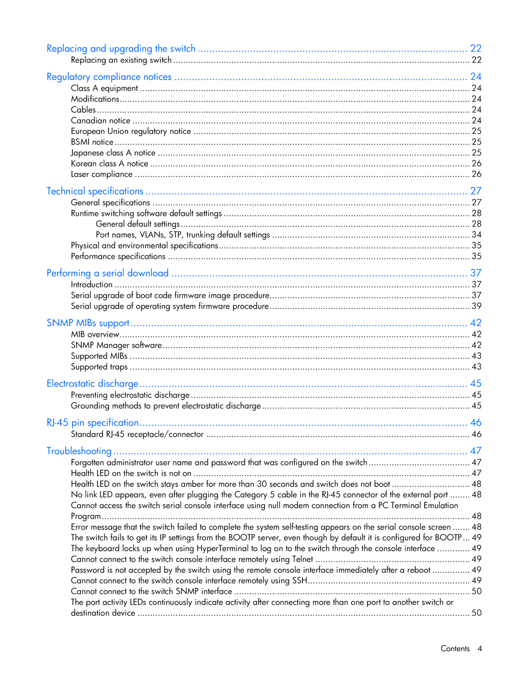 HP GbE2c manual Replacing and upgrading the switch 