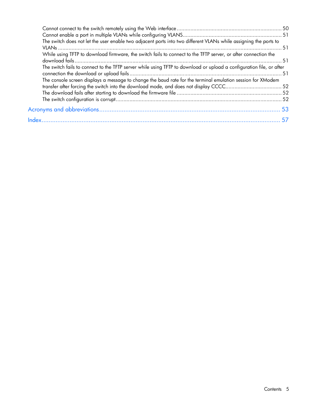 HP GbE2c manual Acronyms and abbreviations Index 