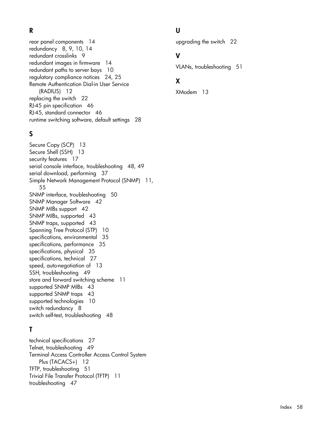 HP GbE2c manual Snmp MIBs, supported Snmp traps, supported 