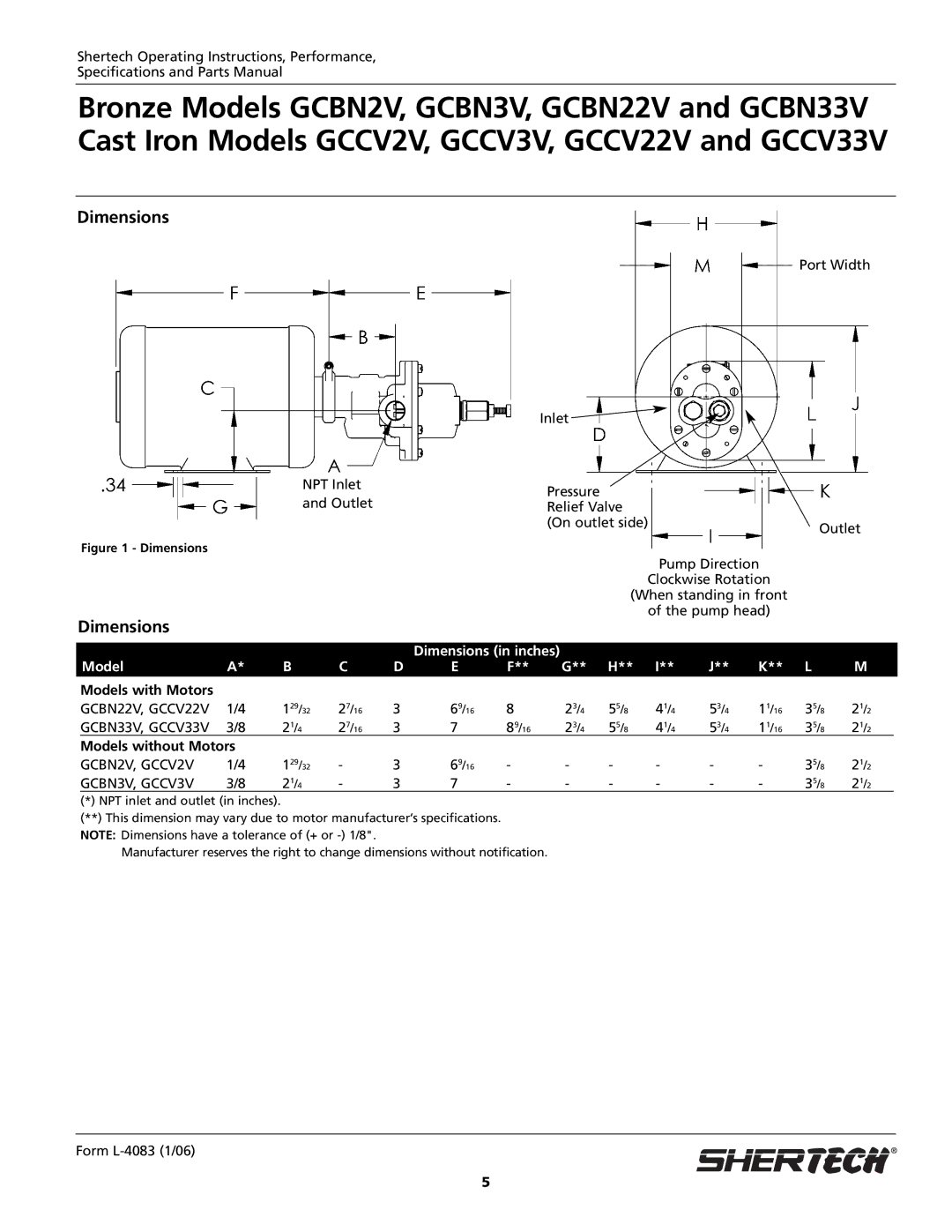 HP GCBN22V, GCCV2V, GCCV22V, GCCV3V, GCBN2V, GCBN33V, GGCBN3V manual Dimensions, Models with Motors 