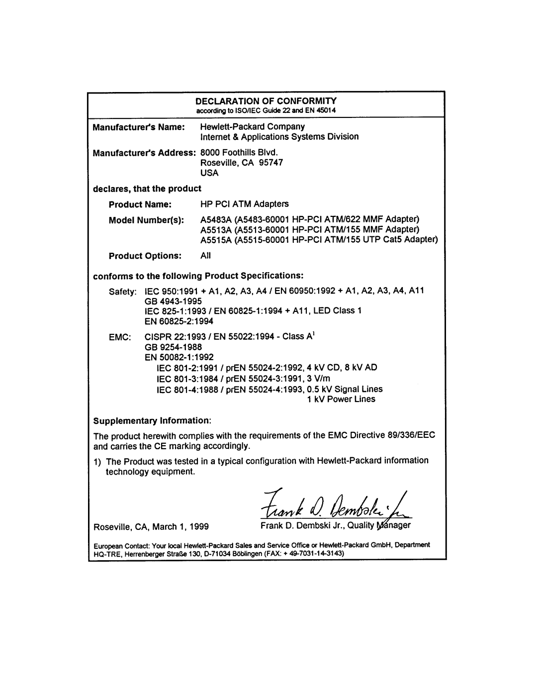 HP General IO Connectivity manual 