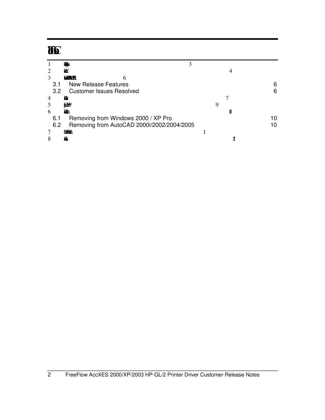 HP GL/2 manual Table of Contents 