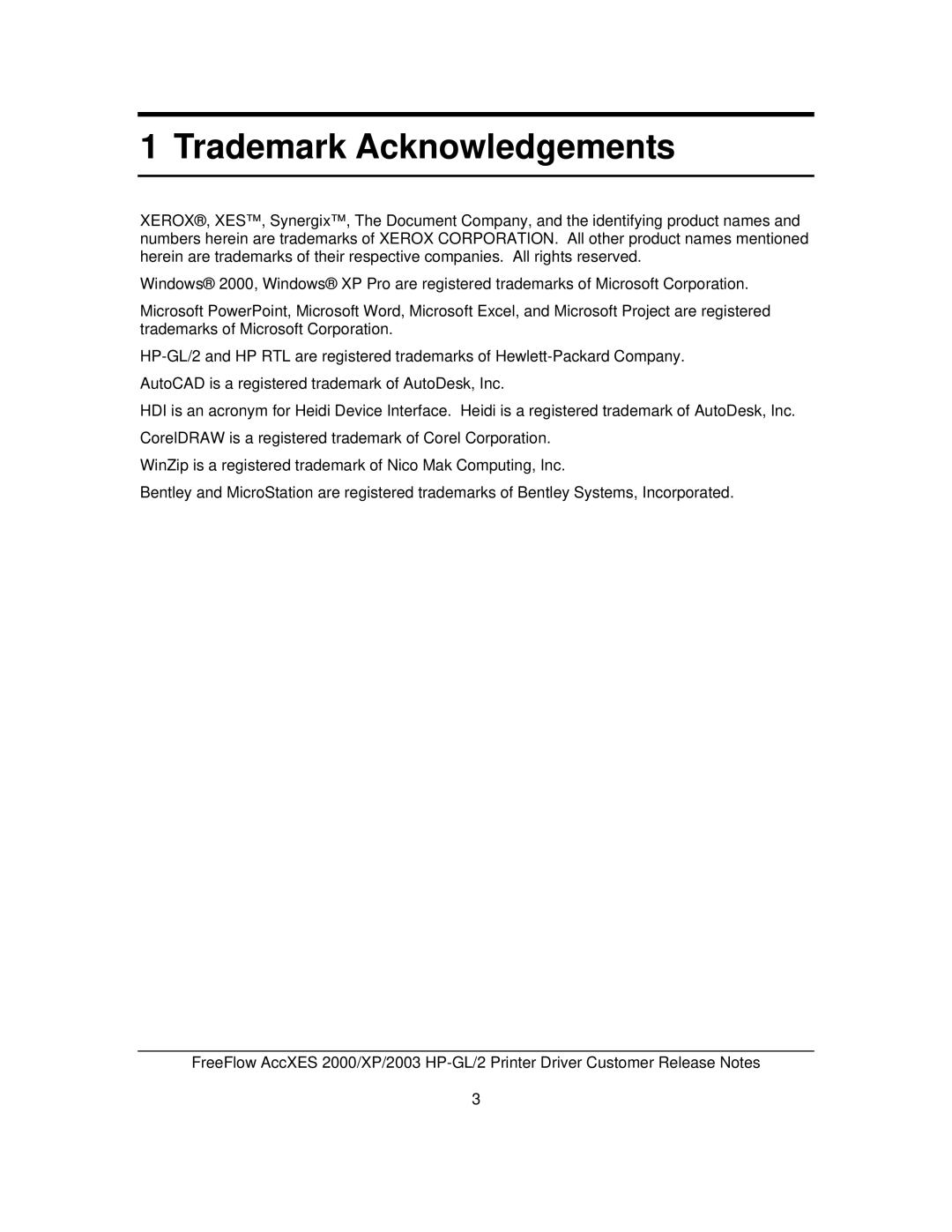 HP GL/2 manual Trademark Acknowledgements 