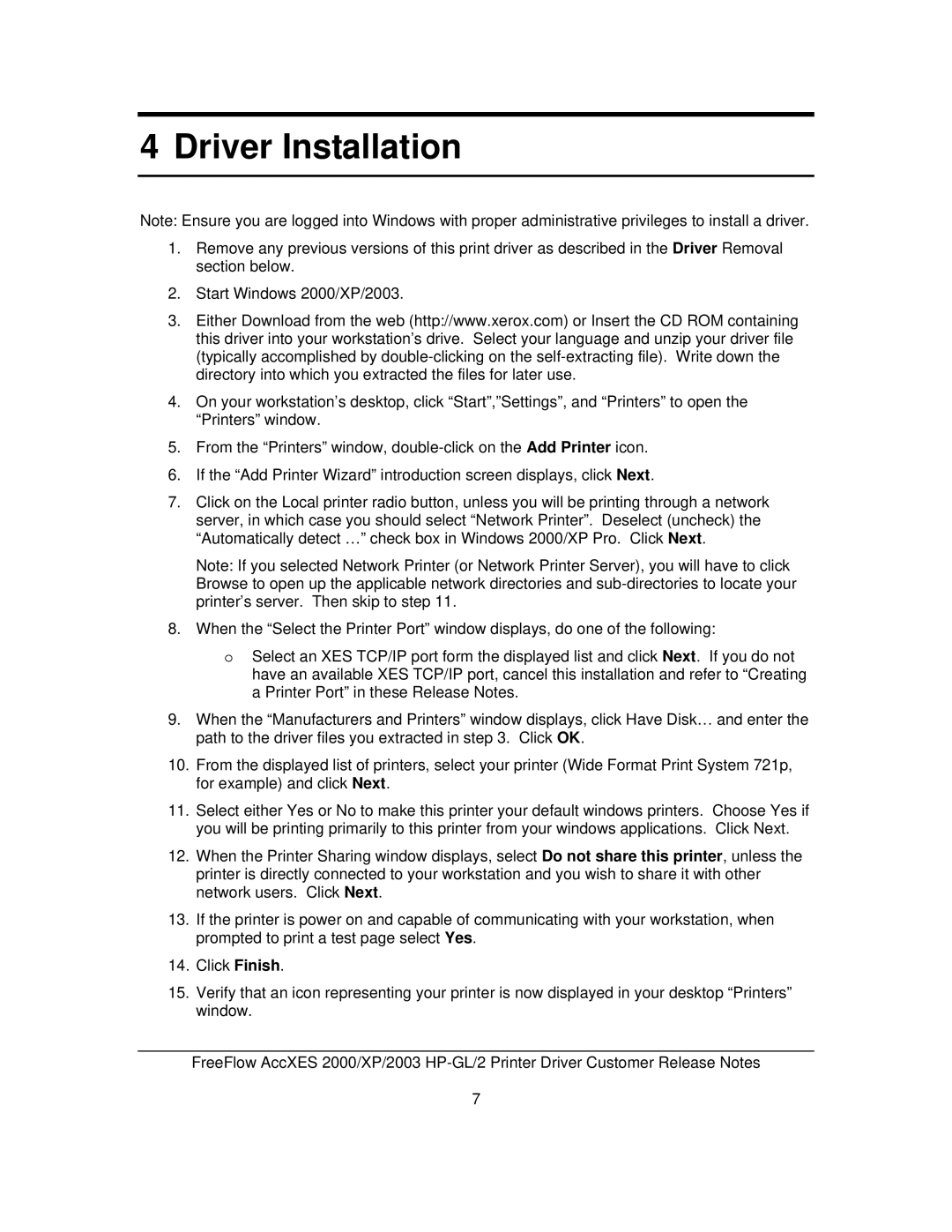 HP GL/2 manual Driver Installation 