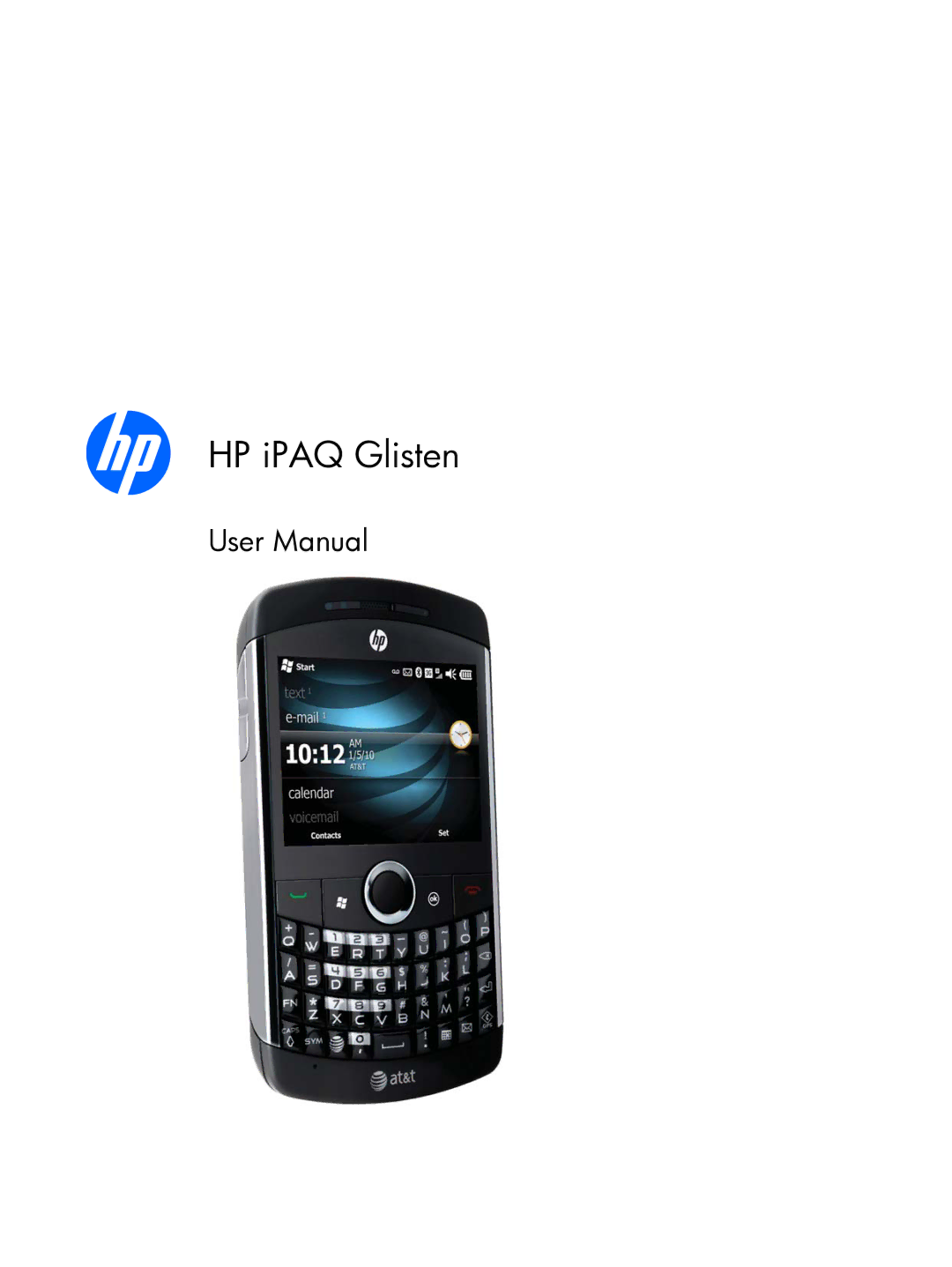 HP Glisten-AT&T manual HP iPAQ Glisten 