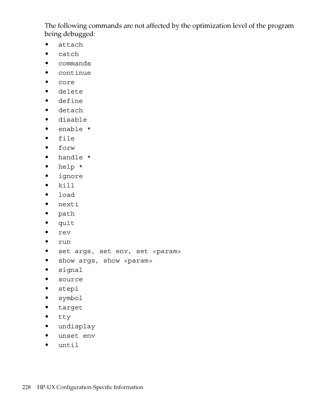 HP gnu source-level debugger 5992-4701 manual HP-UX Configuration-Specific Information 