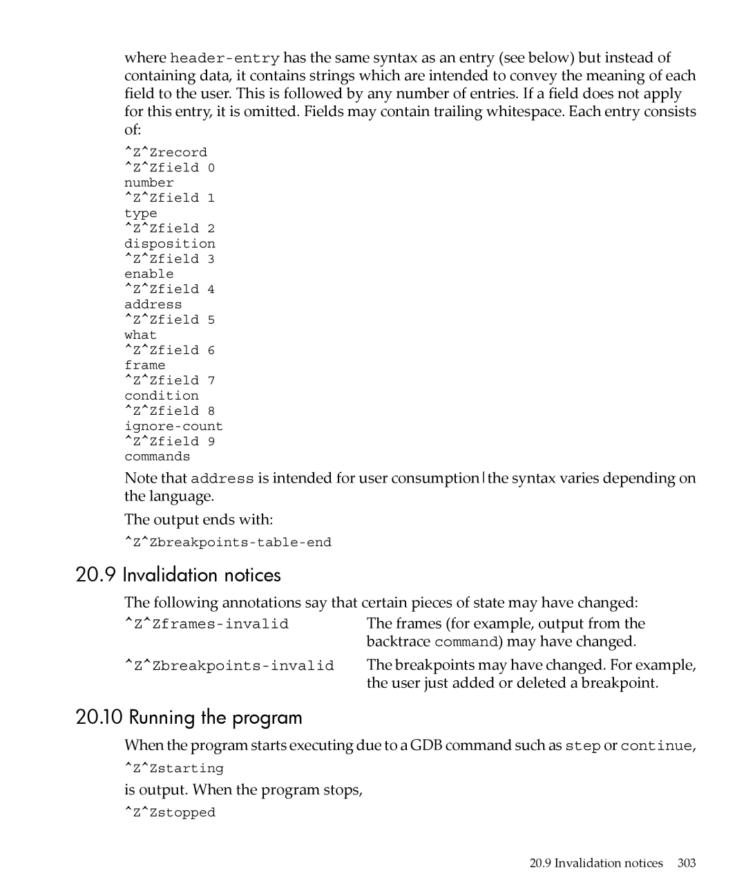 HP gnu source-level debugger 5992-4701 manual Invalidation notices, Running the program 