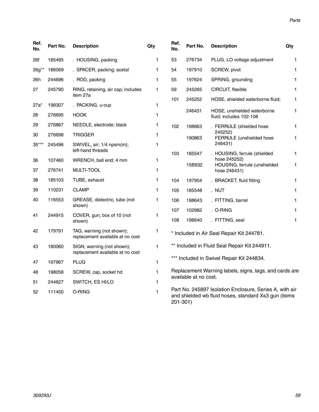 HP GRACO OR PRO TI1681A manual Switch, Es Hi/Lo 