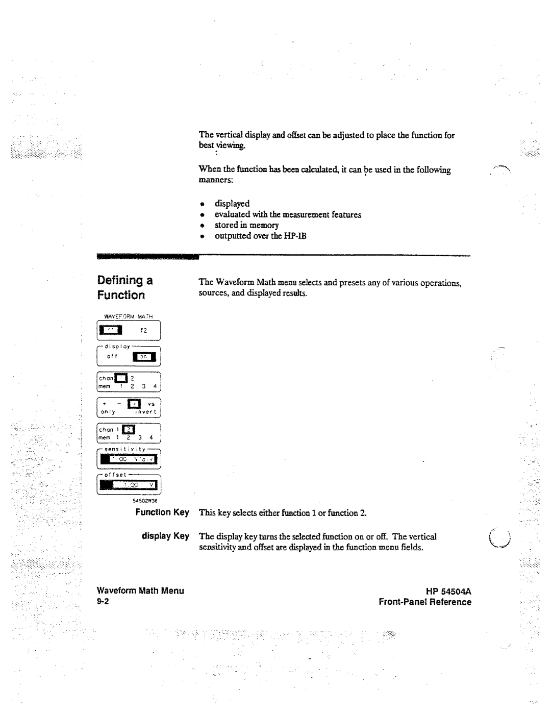 HP Graphics 54504A manual 