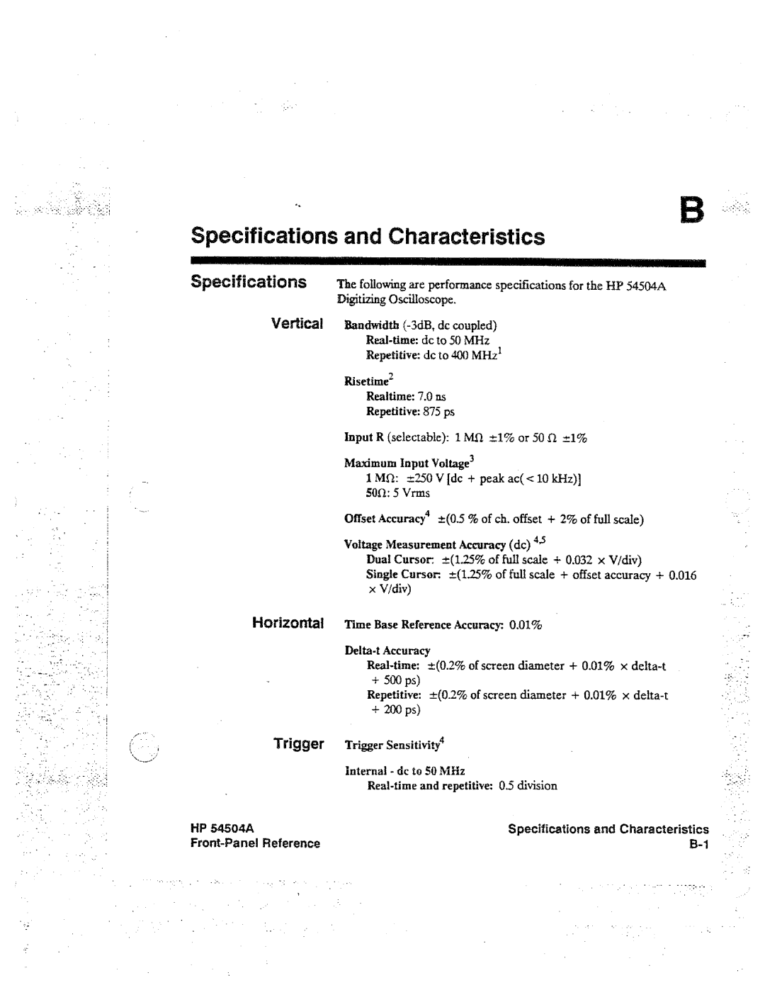 HP Graphics 54504A manual 