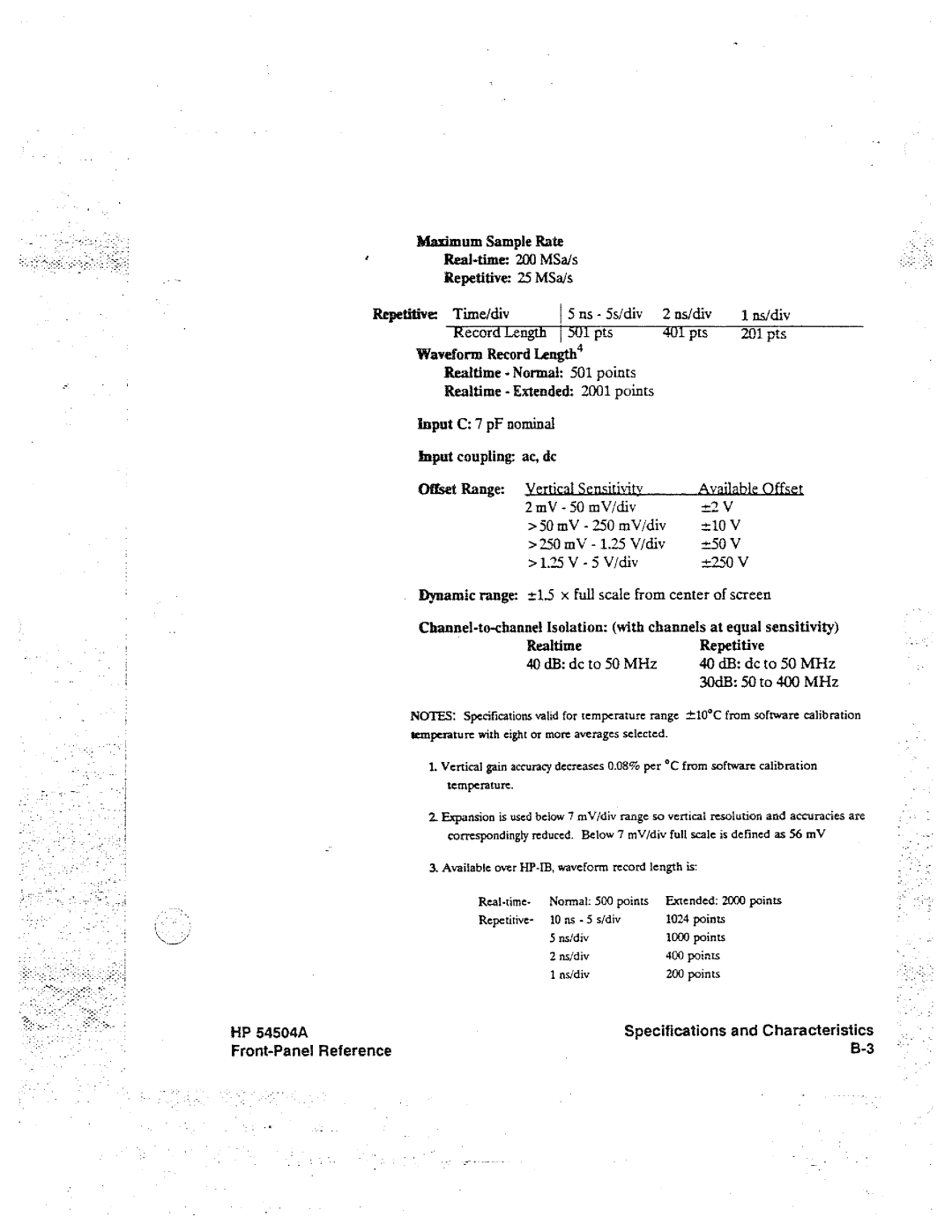 HP Graphics 54504A manual 