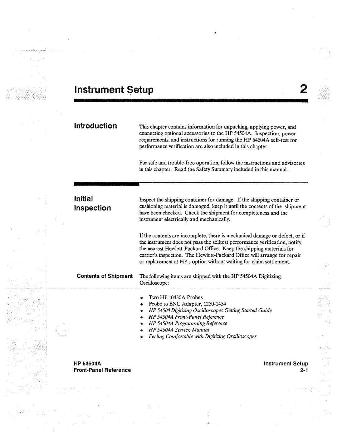 HP Graphics 54504A manual 