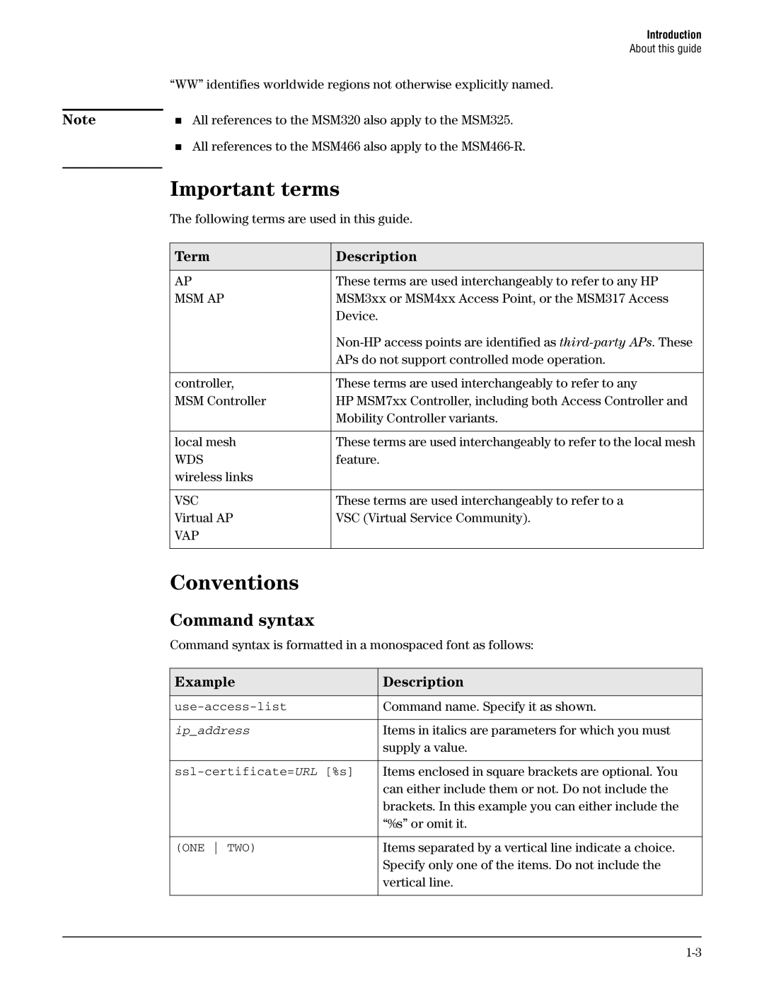 HP Guest Management Software manual All references to the MSM320 also apply to the MSM325, Use-access-list 