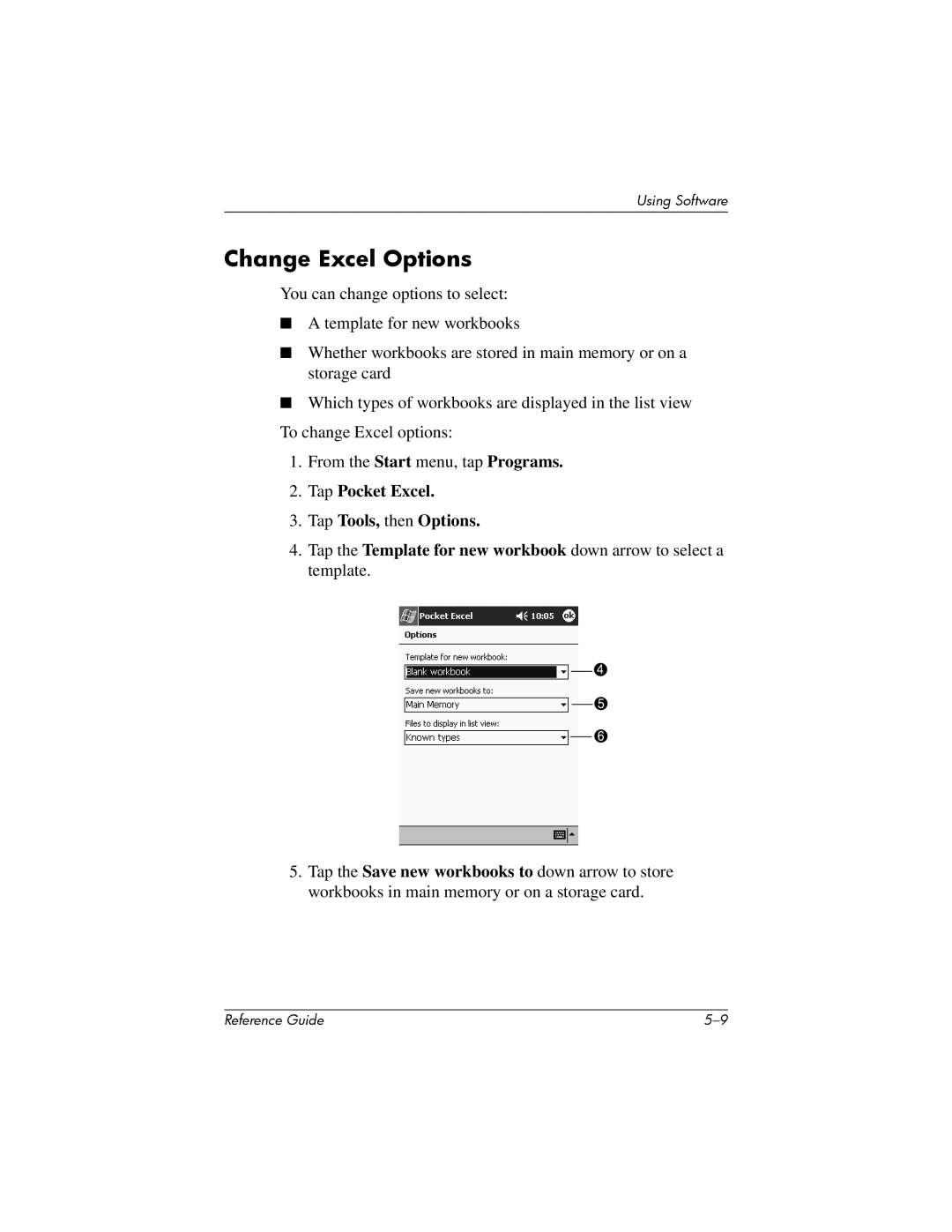 HP H1910e manual Change Excel Options 