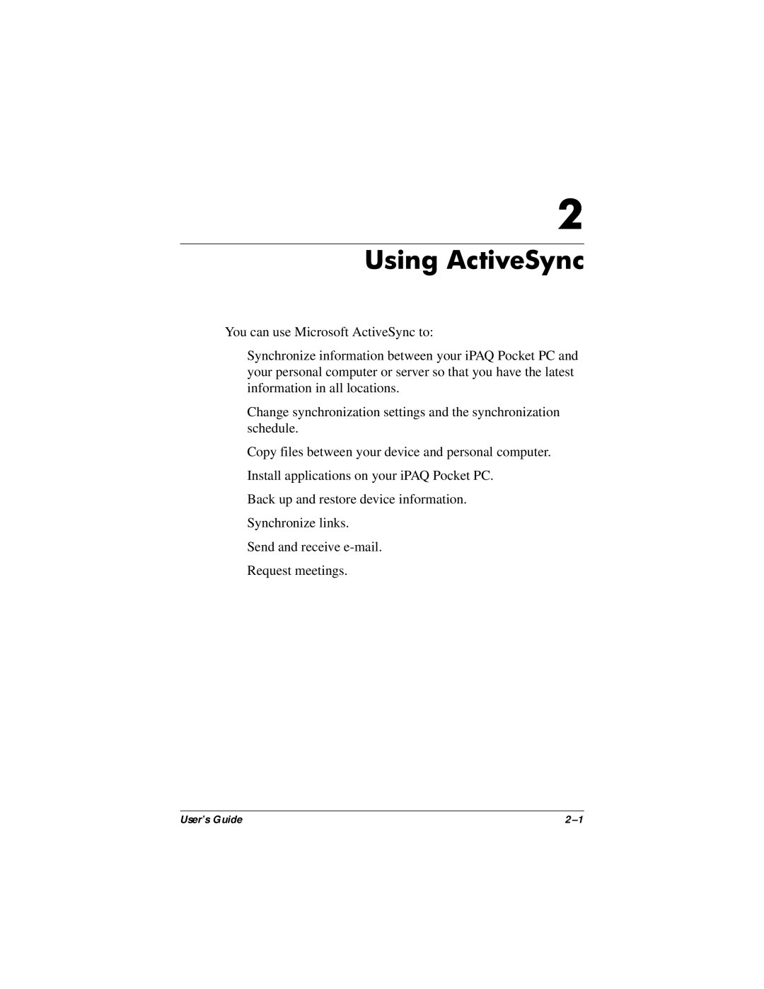 HP h1940, h1945, h1937, h1935 manual Using ActiveSync 