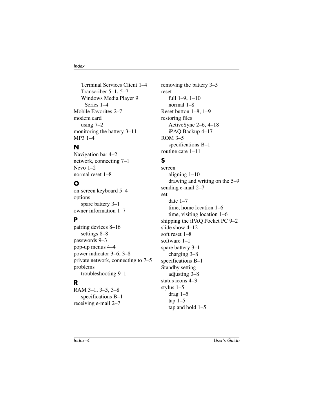 HP H2200 manual Index-4 