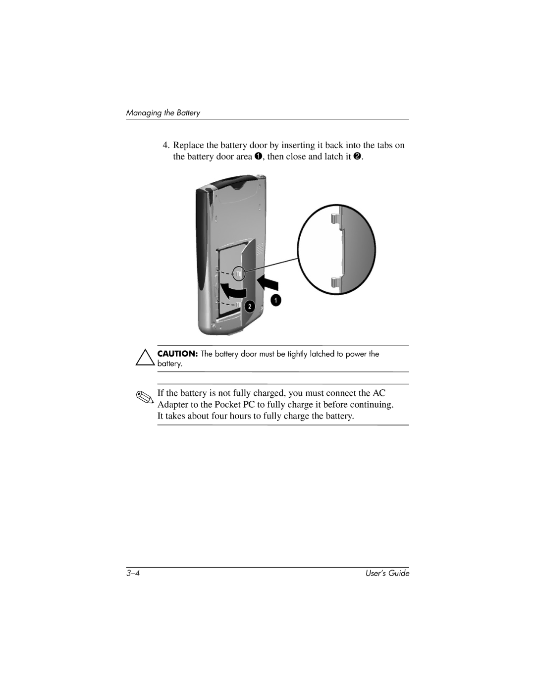 HP H2200 manual Managing the Battery 