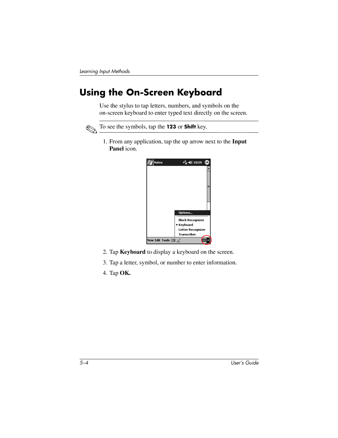 HP H2200 manual Using the On-Screen Keyboard 