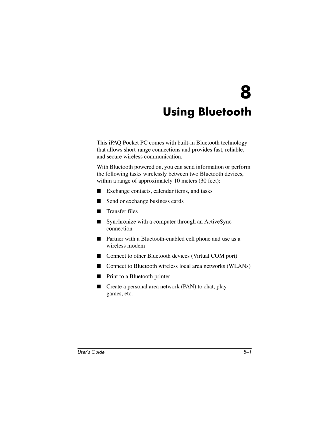 HP H2200 manual Using Bluetooth 