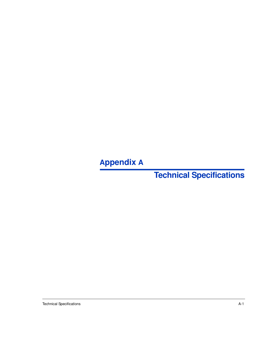 HP H45000, H35000 manual Appendix a Technical Specifications 