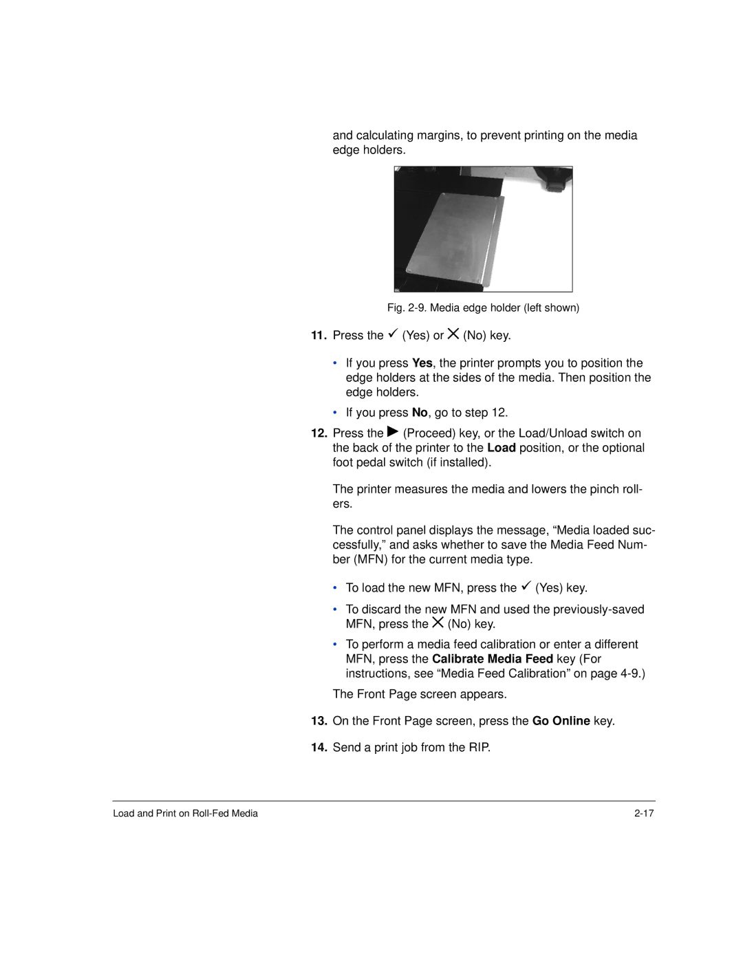 HP H45000, H35000 manual Media edge holder left shown 