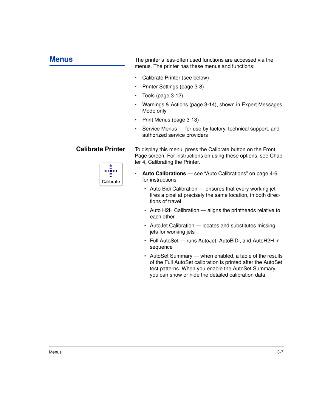 HP H45000, H35000 manual Menus 