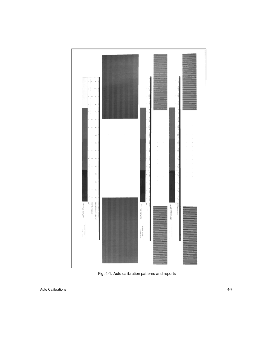 HP H45000, H35000 manual Auto calibration patterns and reports 