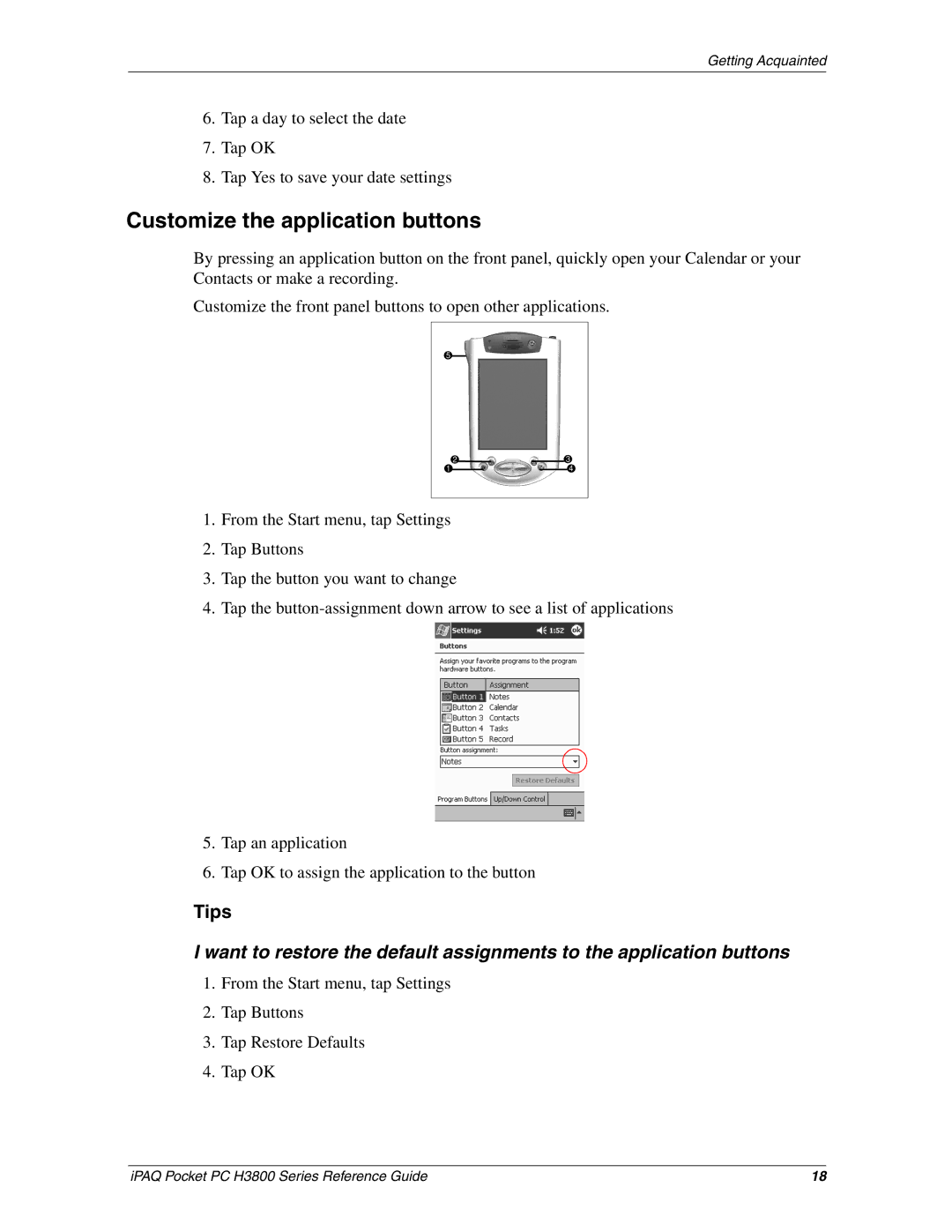 HP H3800 e manual Customize the application buttons 