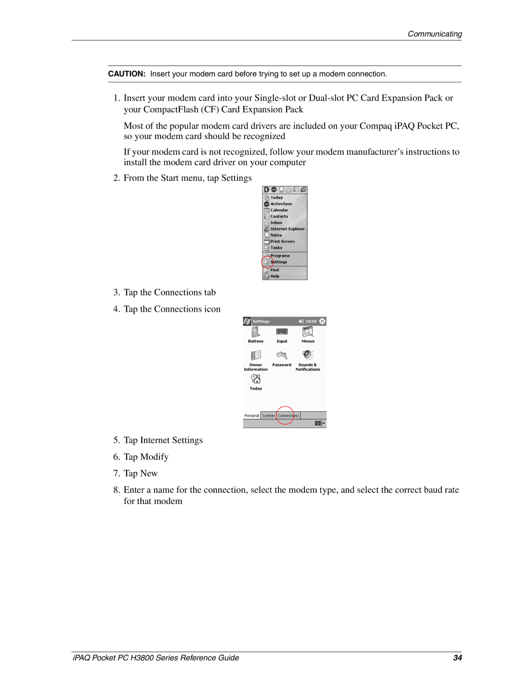 HP H3800 e manual Communicating 